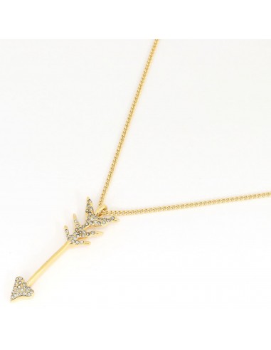 Givenchy Necklace Arrow Gold Metal Rhinestone Ladies rembourrage situé sous