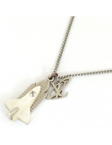 Louis Vuitton Necklace Collier Rocket LV Galaxy M2220 Silver Metal Mother of Pearl Pendant Mens pas chere