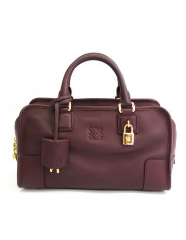 Loewe Amazona 28 Womens Leather Handbag Bordeaux en linge