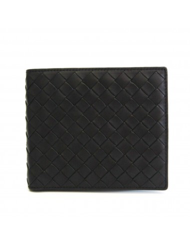 Bottega Veneta Intrecciato 113993 V4651 Mens Leather Bill Wallet (bi-fold) Black la chaussure