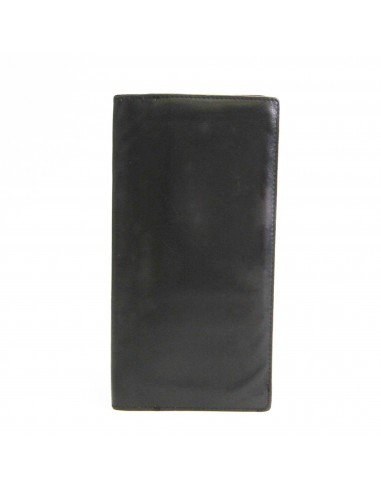 Hermes Unisex Box Calf Leather Long Bill Wallet (bi-fold) Black à prix réduit toute l'année