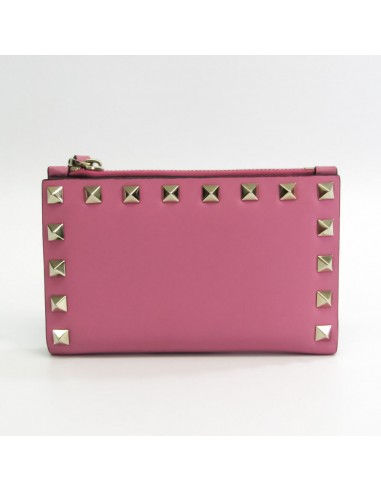 Valentino Garavani WW2P0605 Womens Leather Studded Wallet (bi-fold) Pink ouvre sa boutique