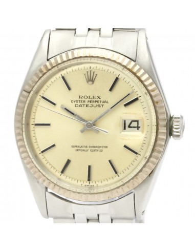 Rolex Datejust Automatic Stainless SteelWhite Gold Mens Dress Watch 1601 la colonne vertébrale