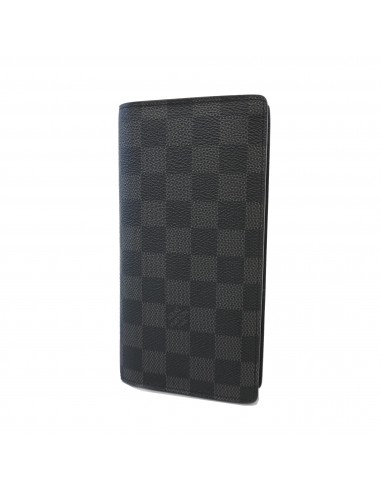 Auth Louis Vuitton Damier Graphite Portofeuil Blaza N62665 Mens Long Wallet (bi-fold) la colonne vertébrale