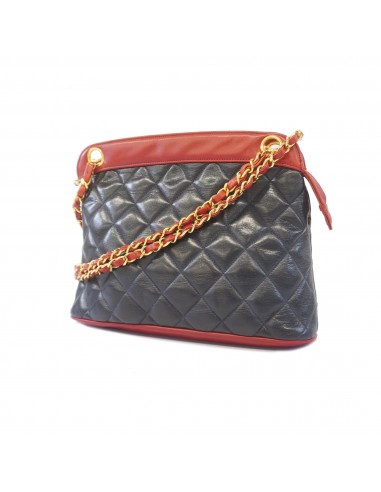 Auth Chanel Matelasse Paris Byzans Chain Shoulder Womens Leather Shoulder Bag NavyRed Color Venez découvrir notre 