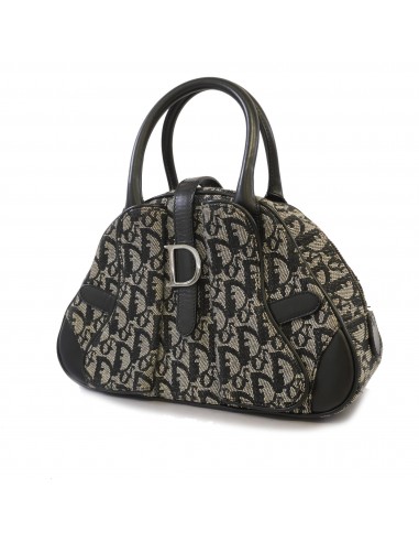 Auth Christian Dior Trotter  Handbag Womens Canvas Handbag Navy les ctes