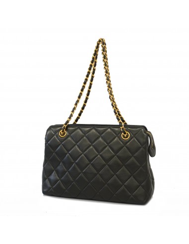 Auth Chanel Matelasse Chain Shoulder Womens Leather Shoulder Bag Black suggérées chez