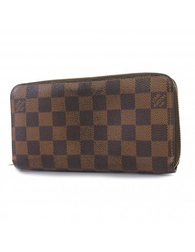 Auth Louis Vuitton Damier Zippy Wallet N60015 MenWomenUnisex Long Wallet (bi-fold) de technologie