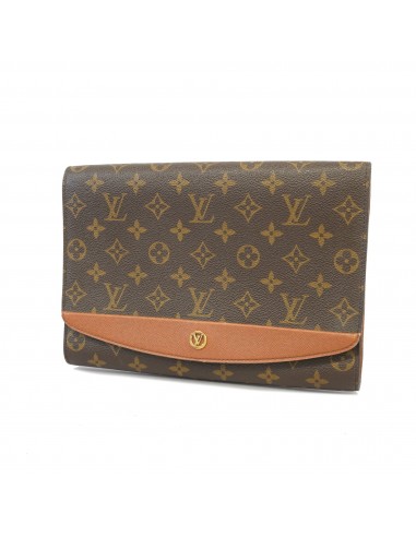 Auth Louis Vuitton Monogram Bordeaux M51797 Womens Cluth Bag la colonne vertébrale