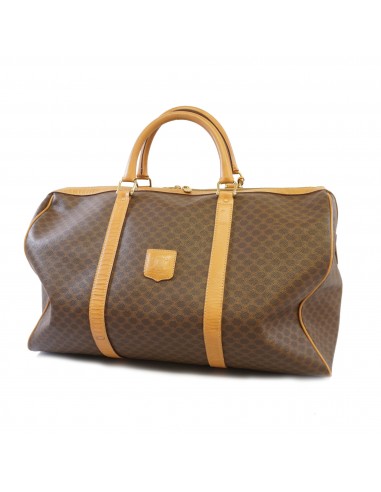 Auth Celine Boston Bag Macadam PVC Brown Gold Metal sur le site 