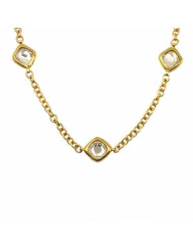 Chanel Design Necklace Womens Rhinestone GP Gold Color Coco Mark Long Chain d'Europe débarque